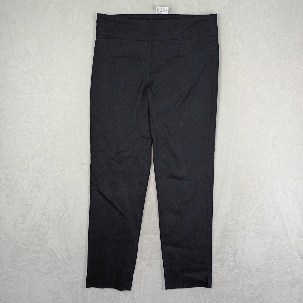Renuar Ankle Pants Womens 8 Black Pull On Slim Leg Work Wear Office Professional